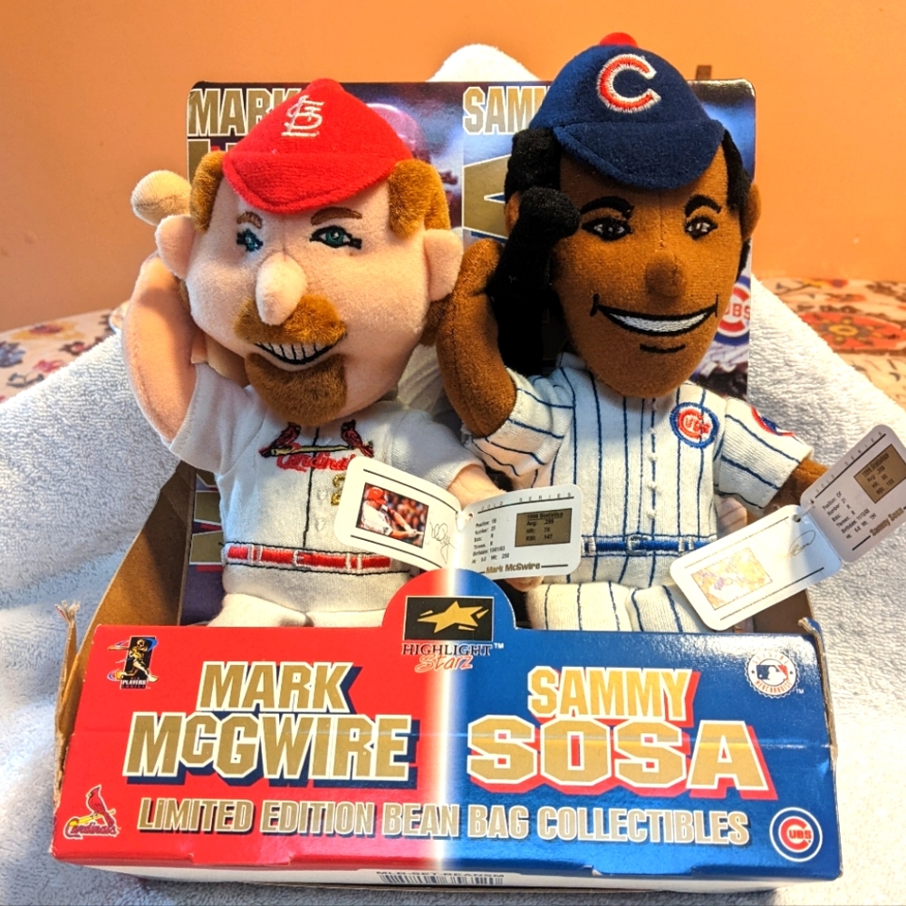 Mark McGwire Sammy Sosa Limited Edition Bean Bag Plush Doll Sports MLB*11"